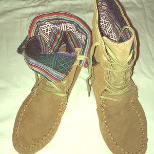 Suede moccasins